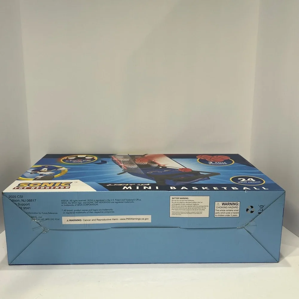 Sonic The Hedgehog Mini Basketball Light Up Arcade Game 24 Inch Sega New